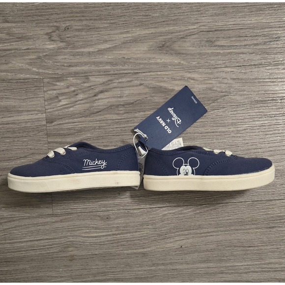 Old Navy Other - Kids Navy Blue Slip On Sneakers Canvas Casual Shoes White Sole Boys Girls